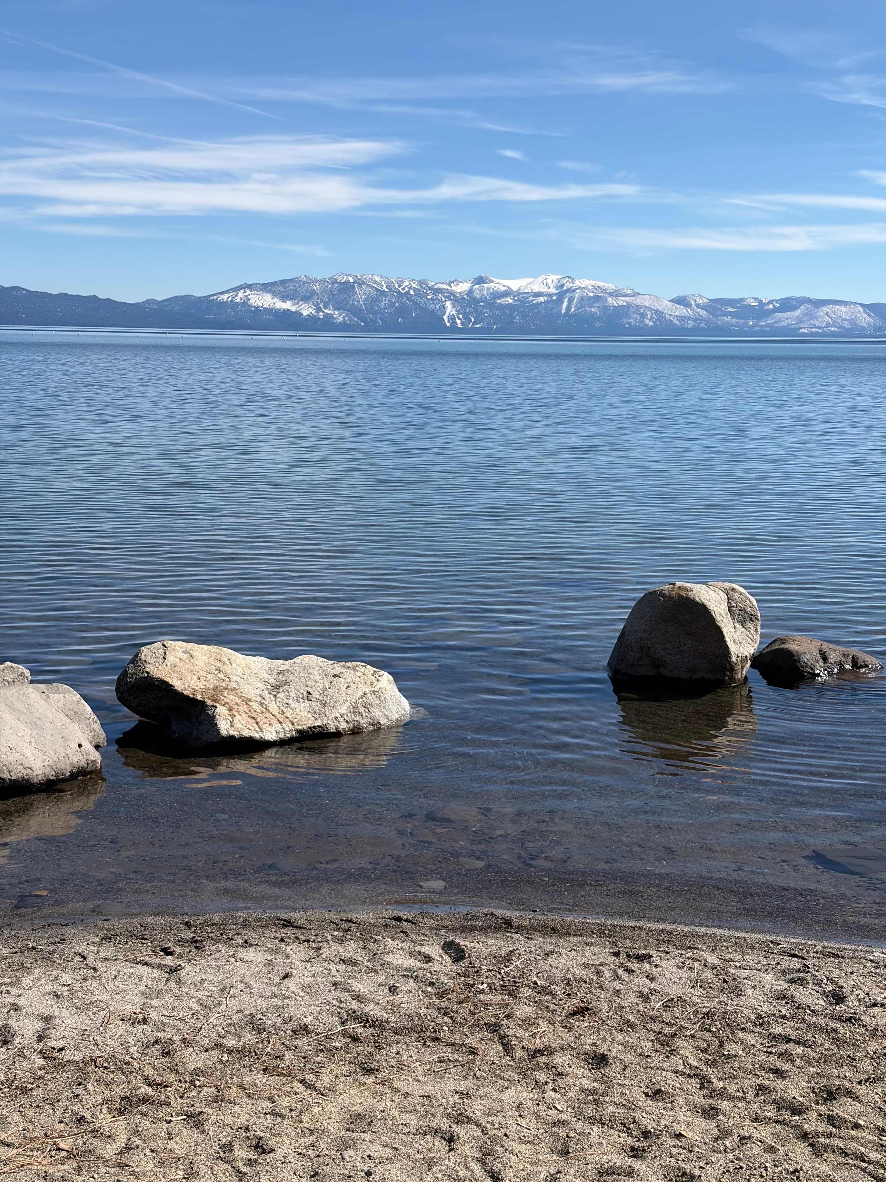 Sierra Silence: Lake Shore Boulders at Winter's Edge