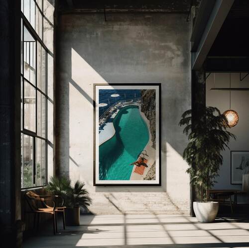 Photography print in modern home